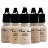 Glam Air Airbrush Water-based Foundation Makeup in 5 Assorted Light Matte Shades (for Normal To oily Light/Fair skin)