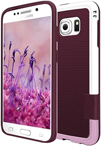 S6 Case, Galaxy S6 Case, (Not Fit S6 Edge/ S6 Edge Plus), Hinpia Hybrid Impact Shockproof Rugged Case Soft TPU [Extra Front Raised Lip] Anti-slip Cover for Samsung Galaxy S6 - Wine Red