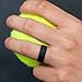 ThunderFit Unisex Silicone Wedding Rings, Rubber Engagement Bands 6mm Wide 1.65mm Thick - 1/2/3/4/5/6/7 Variety Multipack (Pack P - Size 5.5-6 (16.50mm))