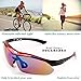 Sports Sunglasses 5 Interchangeable Lenses Polarized Lens Cycling Glasses UV400 Protection Men Women Bike Riding Running Driving Fishing Golf Secret Santa/Christmas Gift Idea By Bright Dezigns