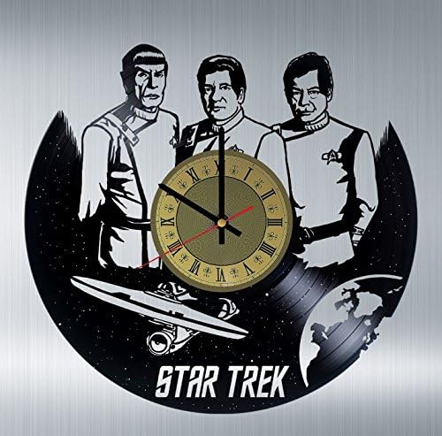 Star Treck ornaments vinyl wall clock - handmade unique home bedroom living kids room nursery wall decor great gifts idea for birthday, wedding, anniversary - customize your clock