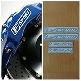 R&G F Sport Brake Caliper HIGH TEMP Decal Sticker Set of 4 (White)