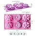 Silicone Molds Flower Soap Mold Candy Molds Chocolate Molds Biscuit Cake Mold Ice Cube Tray Muffin Pan, 6 Cavity Set of 2 Pack (piank)