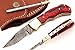 5167 Custom made damascus steel folding knife. (Red)