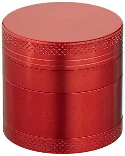 PuTwo Weed Grinder 40mm 4 Piece Herb Grinder Spice Grinder Pollen Plant Grinder Travel Grinder - Red