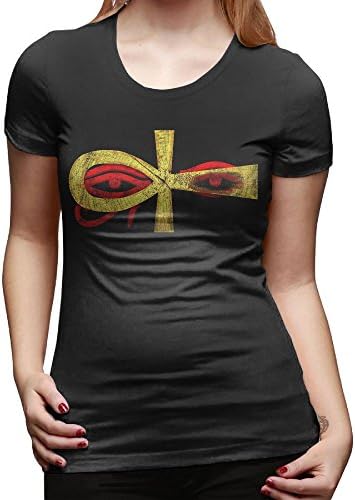 Egyptian Eye Of Ankh Egypt Platinum Vintage Girl's Summer Fashion Short Sleeve Casual Tshirts Beautiful S Classic Tees Crew Neck