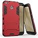 DWAYBOX Xiaomi Redmi 4X Heavy Duty Case 2 in 1 Hybrid Armor Hard Back Case Cover with Kickstand for Xiaomi Redmi 4X / Hongmi 4X 5.0 Inch (Marsala Red)