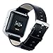 bayite for Fitbit Blaze Bands, Accessory Leather Wristband for Fitbit Blaze Smart Watch Black Small 5.5-6.7 inches