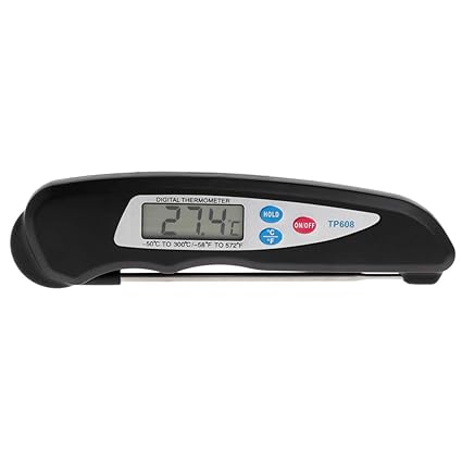 Fanst Temperature Tester,BBQ Thermometer Foldable Digital Meat Food Oven Thermometer Milk Water Oil Probe