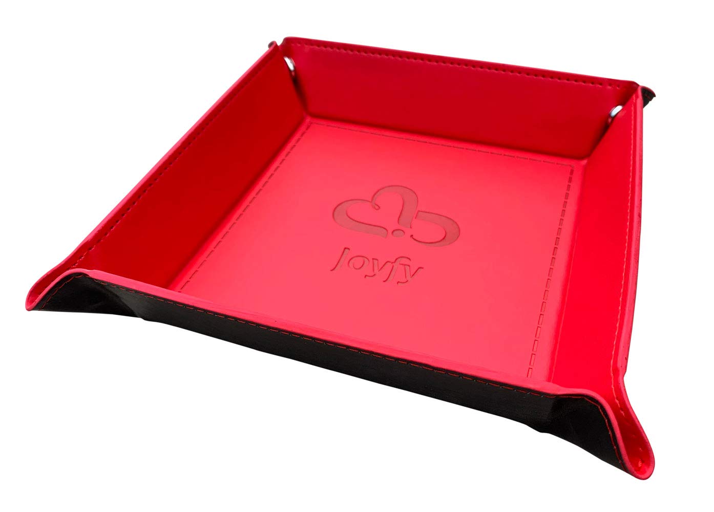 Foldable PU Leather Rolling Tray - Portable Tabletop RPG Accessory - Snap-Corner Valet Mat with Soft Lining - Noise-Dampening, Scratch-Safe, Travel-Friendly Organiser for Board Games