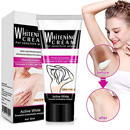 Underarm Whitening Cream, Body Creams for Sensitive Areas, Skin Lightening Cream & Natural Whitening Deodorant Cream for Dark Skin & Private Areas Repair，Armpit, Elbow, Neck