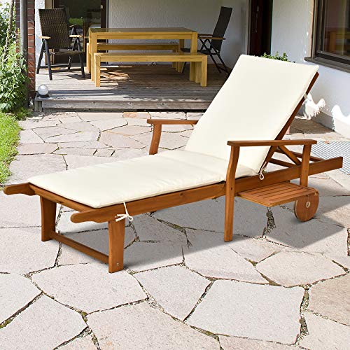 Outsunny Reclining Relaxing Chaise Lounge Chair with 4Level Adjustable