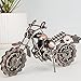 Signstek Vintage Handcrafted Iron Motorbike Model with Chainwheel as Collectible Art Sculpture for Motorcycle Lovers, Bronze Tone Metal