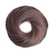 OUBECA Tousled Synthetic Hairpiece Scrunchies Straight Elastic Updo Scrunchy Messy Bun for Women (2/30 Light Brown)