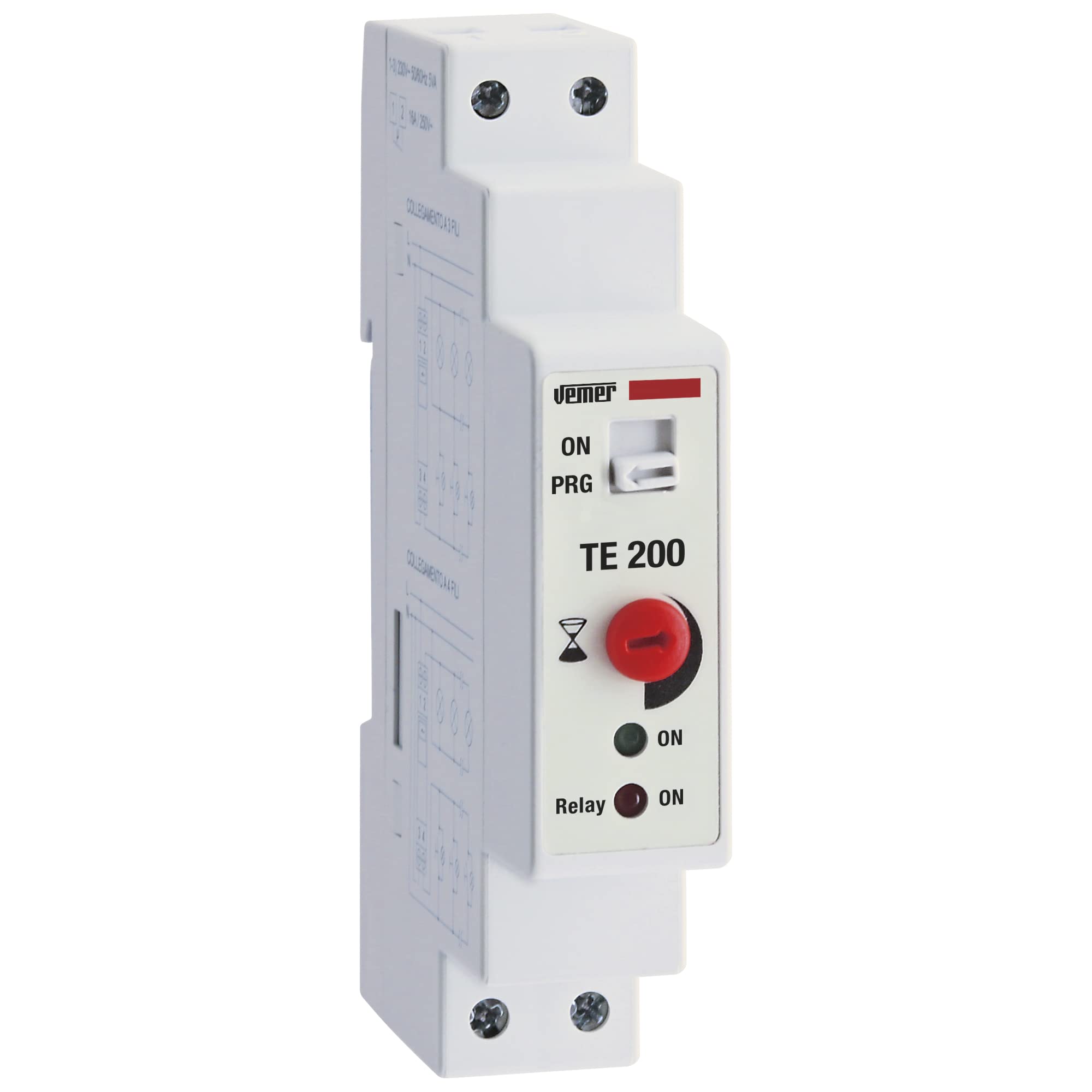 VEMER VJ79720000 model TE 200 Stair light timer. DIN rail mounting. Color grey