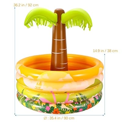 iBaseToy Palm Tree Inflatable Cooler for Chilling Beverages at Summer Outdoor Parties