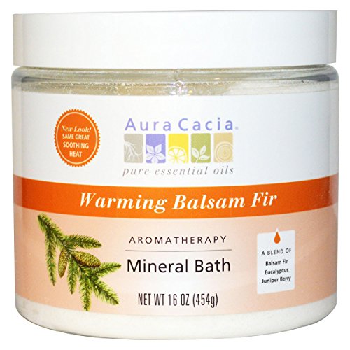 Aura Cacia Aromatherapy Mineral Bath Warming Balsam Fir – 16 oz