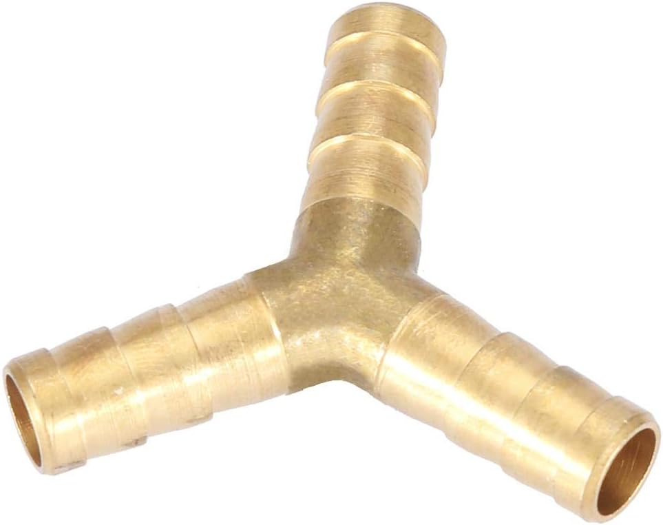 Brass Y Barbed Connector Y 3-Way Barbed Connector T Hose Connector for or Air Water Oil Gas 6/8/10/12/14/16mm (8mm 4pcs) - Image 4