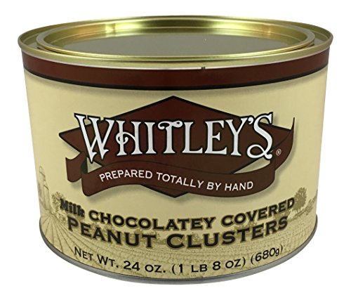 Whitley's Milk Chocolatey Covered Peanut Clusters 24 Ounce Tin - Thumbnail 2