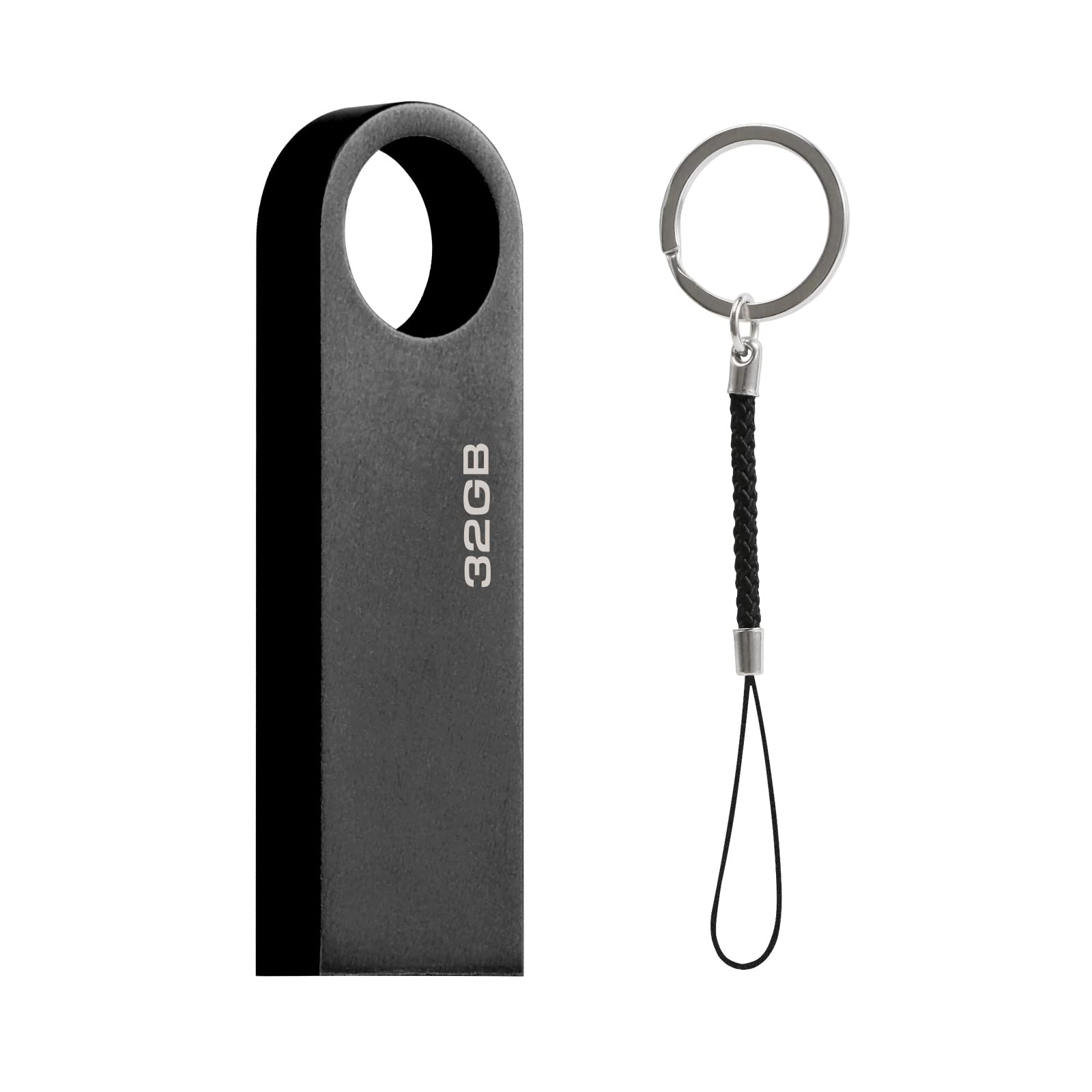 Flash Drive 32GB, Mini Memory Stick 32 GB USB 2.0 Waterproof Thumb Drive Pendrive with Key Ring for PC Laptop Computers Tablets etc…