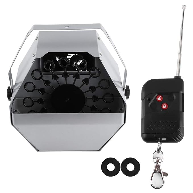 Portable Bubble Machine, Automatic Bubble Maker, Remote Control Switch