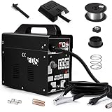 Goplus MIG 130 Welder AC Flux Core Wire Automatic Feed Welder Welding Machine w/Free Mask Commercial (Black)