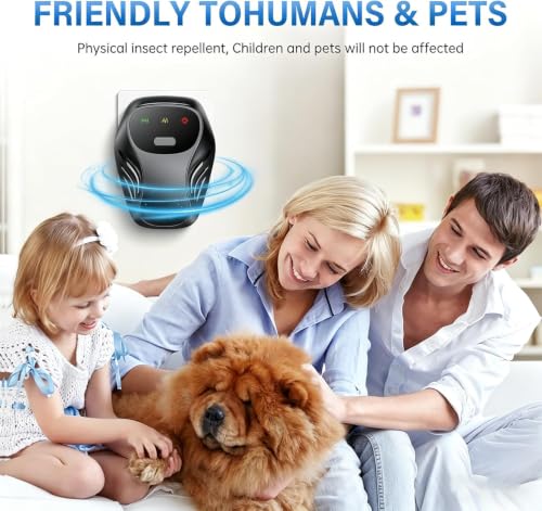 RUTIDA Ultrasonic Pest Repeller, 4 Pack Electronic Mosquito Repellent Pest Control, Ultrasonic Mosquito Repeller for Indoors, Flies, Mice, Cockroaches, Spiders, Rodents