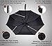 Balios Travel Folding Umbrella with Real Wood Handle Auto Open Close Vented Windproof Canopy - Designed in UK