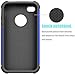 Tekcoo Compatible for iPhone 5S Case/for iPhone SE Case/for iPhone 5 Case, [Tmajor Series] [Blue/Black] Shock Absorbing Hybrid Defender Rugged Cover Shell Hard Plastic Outer Rubber Silicone Inner