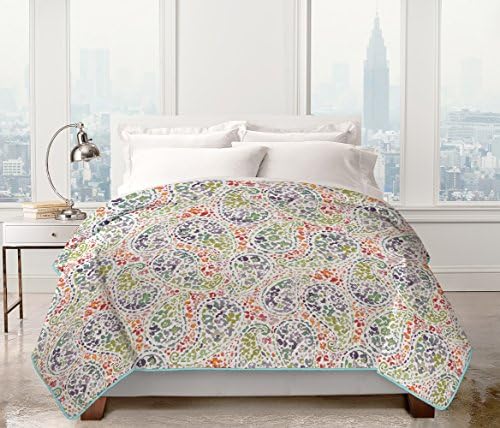 Regal Bedding Collections Camille Watercolor Patterned Reversible Quilt (Full/Queen)