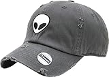 KBSV-042 DGY Alien Vintage Dad Hat Baseball Cap Polo Style Adjustable
