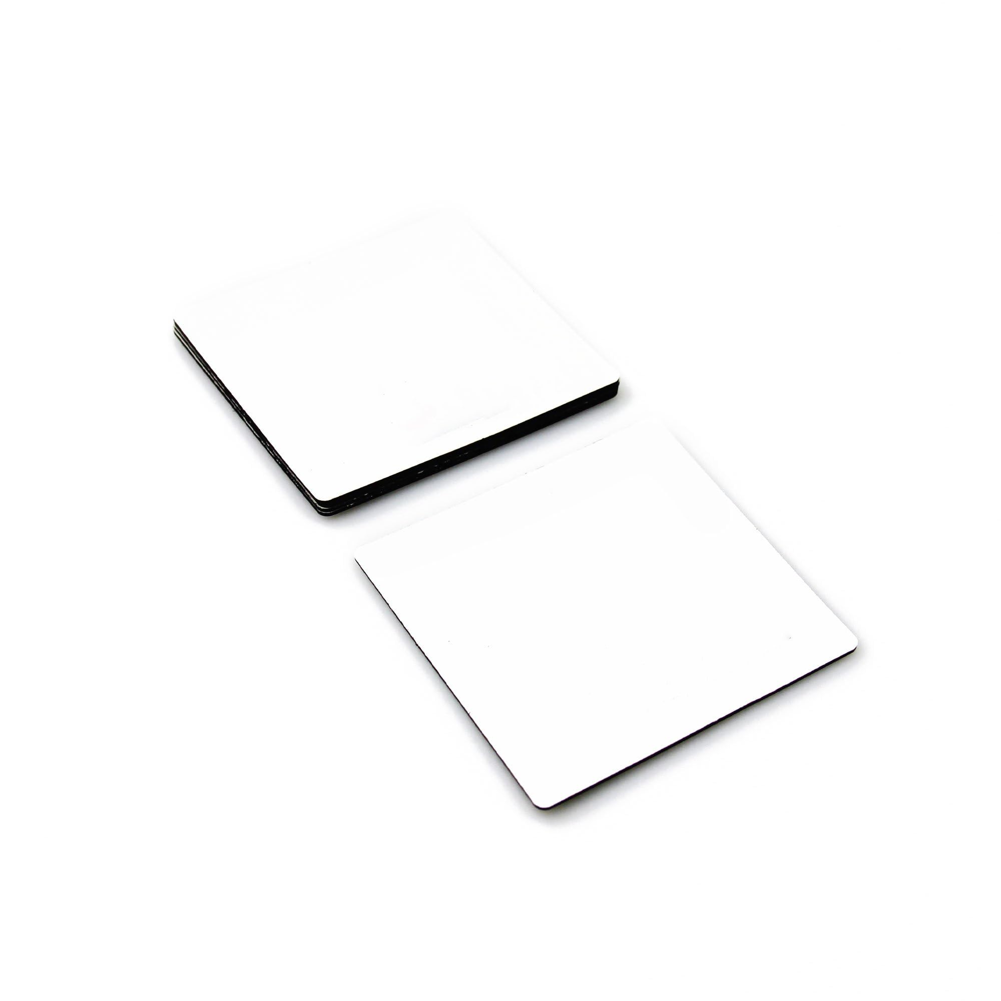 MagFlex® Flexible Gloss White Dry-Wipe Magnetic Sheet for Creating Scrumboards, Removable and Changeable Labels - 75mm x 75mm - Pack of 5