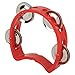 Mini Plastic Musical Percussion Tambourine Cutaway Tambourine Half Blossom with 4 Jingles Orff Teaching Toys (Tambourine)