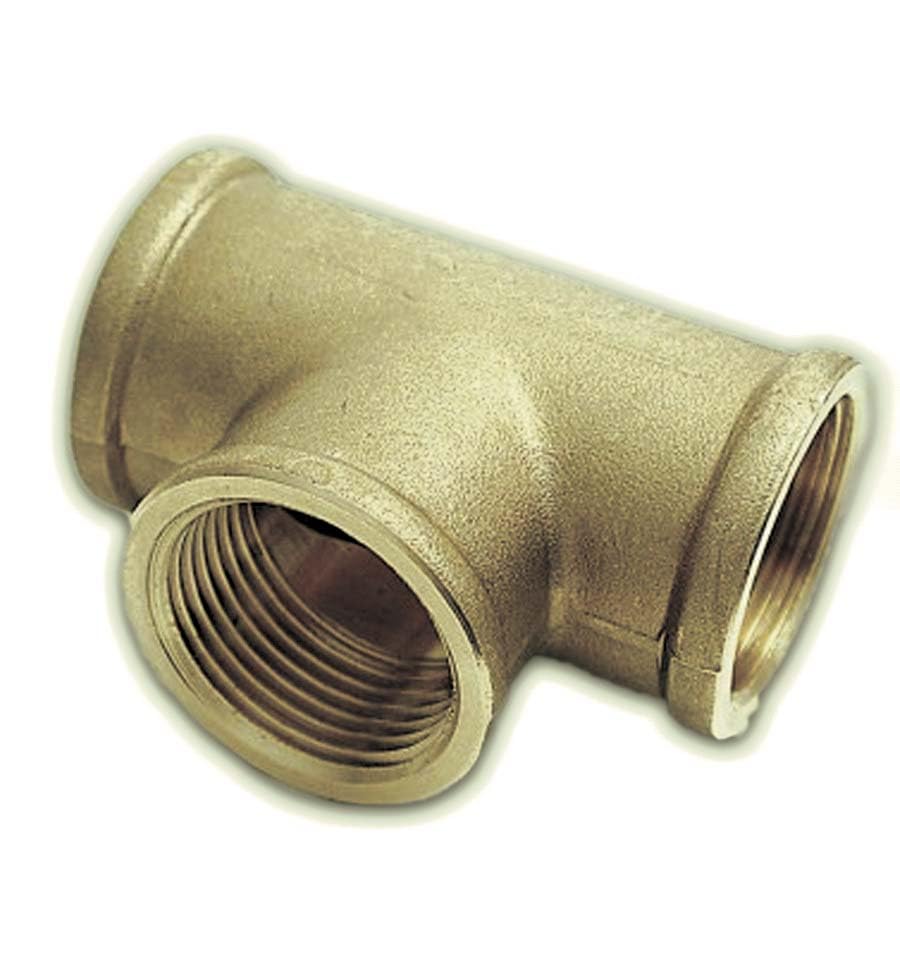 S.E 291 Tee 90º Female Brass 3/4", Black/White