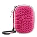 BIRUGEAR Small Carrying Storage Pouch Case for Wireless Bluetooth / 3.5mm Earbuds - Hot Pink