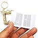 Favorict (3 Pack) Mini Gold Tone Bible Keychain English Holy Bible Religious Favor Christian Jesus Keychain (A)