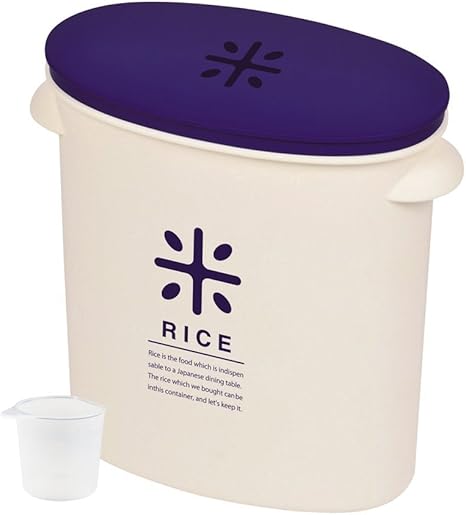 Amazon パール金属 日本製 米びつ 5kg ネイビー 計量カップ付 お米 袋のまま ストック Rice Hb 2166 米びつ オンライン通販
