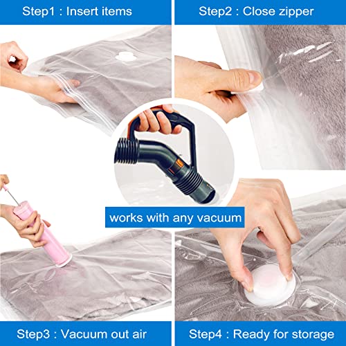 TECLIFE Vacuum Storage Bags 7 Packs (4 x Jumbo,3 x Medium) Space Saver