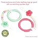 mooi baby - Teething Ring 3 Pack - Baby Teether Rings - Girl Baby - 100% Silicone Infant Teether - No BPA - Non-Toxic - Soothing Gums - Teether Bracelet - Sensory Rings