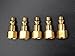 PowRyte Basic 1/4-Inch Industrial Solid Brass Quick Coupler Plug Set - NPT Female Thread, 5-Pack