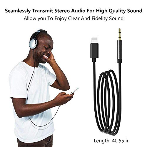 Buteny Car Aux Cable Compatible with iPhone 7/8/X , [Upgraded] 3.5mm Premium Auxiliary Audio Cable Accessories - Thumbnail 2