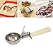 Fangfang Stainless Steel Ice Cream Scoop Disher,Ice Cream Scoop Ball Spoon with Trigger Cookie (Purple:1oz)