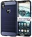 Motorola One Case, Moto One Case, Moto P30 Play Case, Asmart Shock Absorption Case Motorola One Slim Carbon Fiber Cover Flexible TPU Protective Phone Case for Motorola One/Moto P30 Play (Blue)