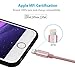 [Apple MFi Certified] OLALA 3.3 Feet/1 Meter Nylon Braided Lightning to USB Cable Sync and Charging Charger Cord for iPhone, iPad and More (Rose Gold)