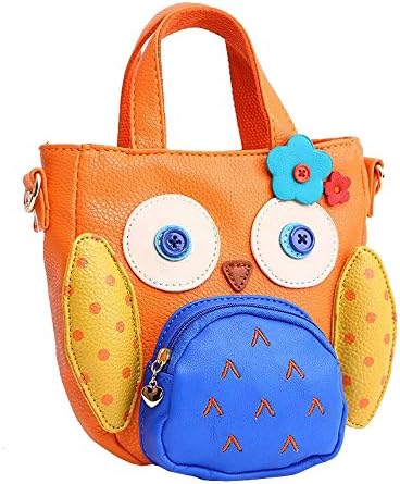 Owl Purse - Small Handbag With a Crossbody Sling for Girls and Women, Orange