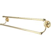 Kingston Brass BA2713PB Milano Dual Towel-Bar, 24-Inch, Polished Brass