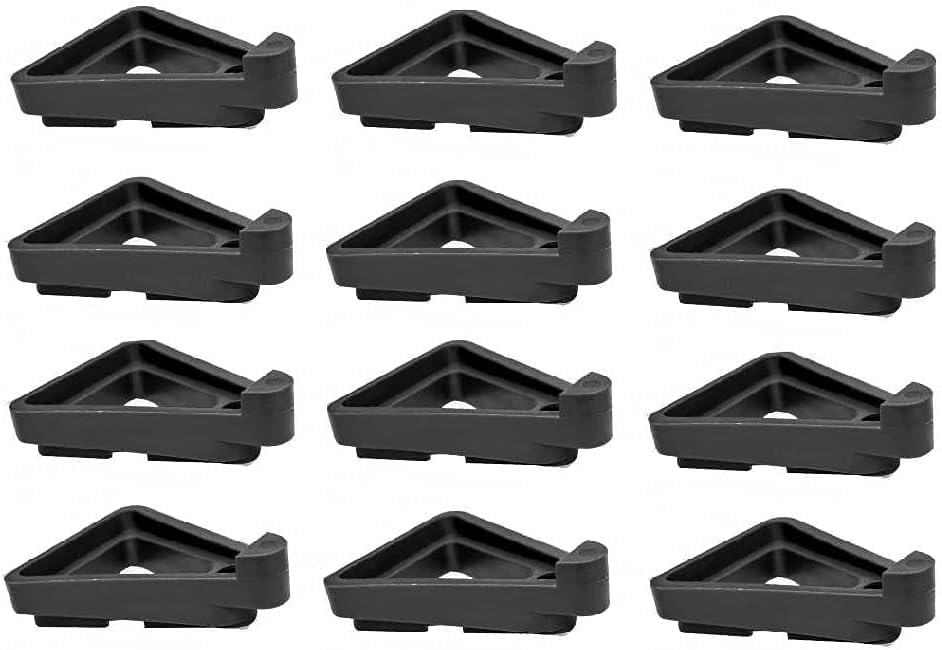 Pots Feet Plant Flower Plant Pot Feet Triangle Supports Invisible Flower Pot Risers Toes Composable Hexagon Flower Pot Feet for Indoor Outdoor Garden Plant Pots Flowers Container - 12Pack (Black)