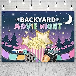Sendy 7x5ft Movie Night Backdrop Backyard Movie