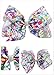 OAOLEER 4th of July American Flag Hair Bow Clips, Blue White Red Grosgrain Ribbon Alligator Bow, Kids Girls Women Hair Accessories For Party Supplies (4pcs 8inch)