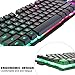BAKTH Multiple Color Rainbow LED Backlit Mechanical Feeling USB Wired Gaming Keyboard and Mouse Combo for Working or Gamethumb 4